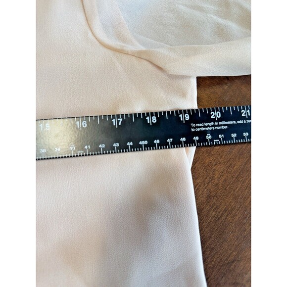 NEW!! CALVIN KLEIN Sz Small Sheer lined Lace inset Sleeve Blouse 79.50 MSRP - Picture 5 of 10